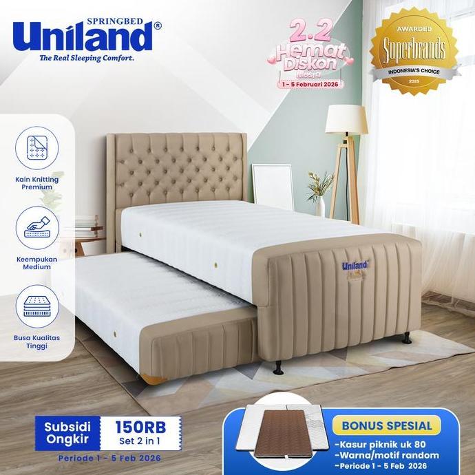 Uniland Springbed 2 In 1 Rivera Ashton - Kasur Spring Bed Sorong 2In1