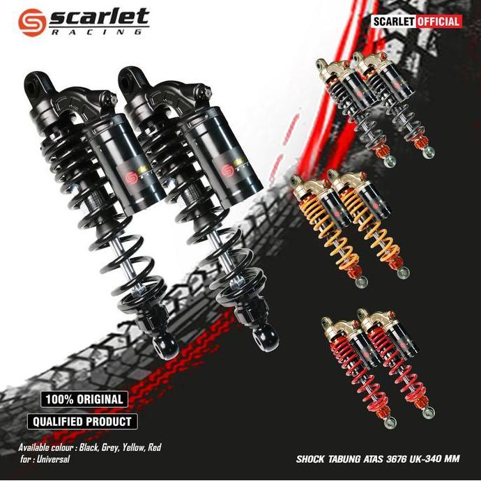 Scarlet Racing - Shock Tabung Atas 3676 Ukuran 280Mm 320Mm 340Mm (O+U)
