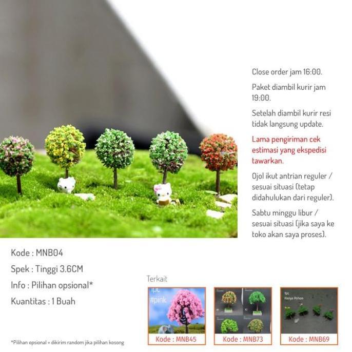 Tanaman Bola Mini Untuk Ornamen Bonsai Plastik - MNB04