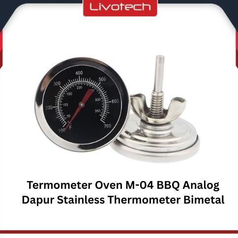 Termometer Oven M-04 BBQ Analog Dapur Stainless Thermometer Bimetal