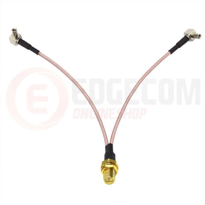 Pigtail Modem Mifi E5573, E5577, E8372, Orbit Max RPSMA to TS9 Double Port