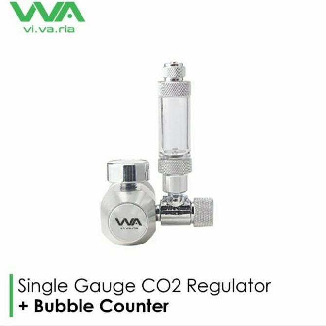 Vivaria Co2 Regulator single gauge with bubble counter
