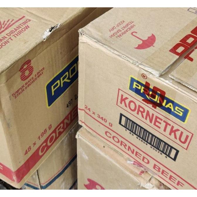kornet daging sapi kornetku pronas 340 gram dus isi 24 / Kornetku SM
