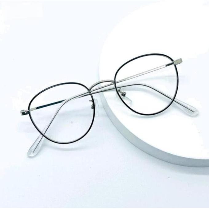 Wwpx- Kacamata Termurah Frame Kecil Bulat Besi Premium 2733