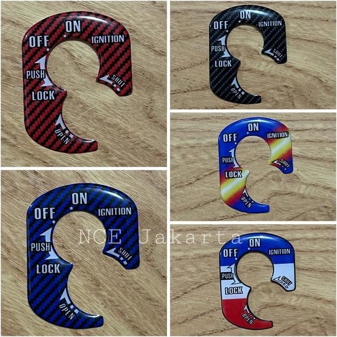 STIKER TIMBUL TUTUP KUNCI KONTAK VEARIO CARBU BEAT CARBU SCOOPY CARBU