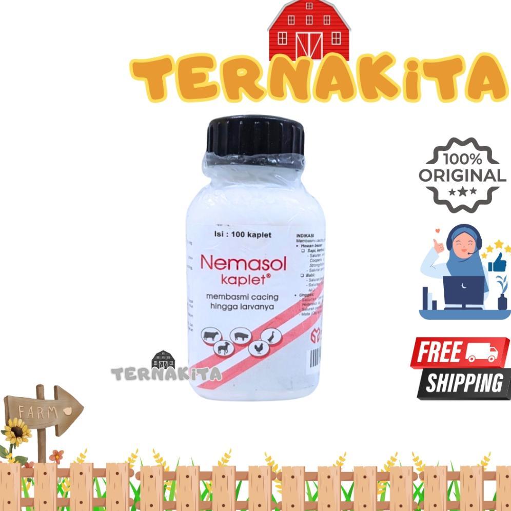 NEMASOL 100 KAPLET - Obat cacing sapi kambing babi unggas kerbau kuda