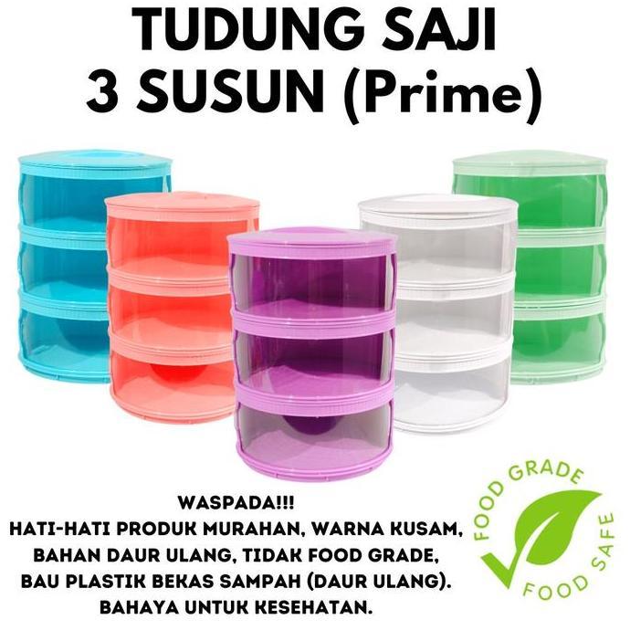 DOVLAND [COD] Tudung Saji 3 Susun Lebih Tebal FOOD GRADE Sudah Dirakit dan Siap Digunakan Praktis Te