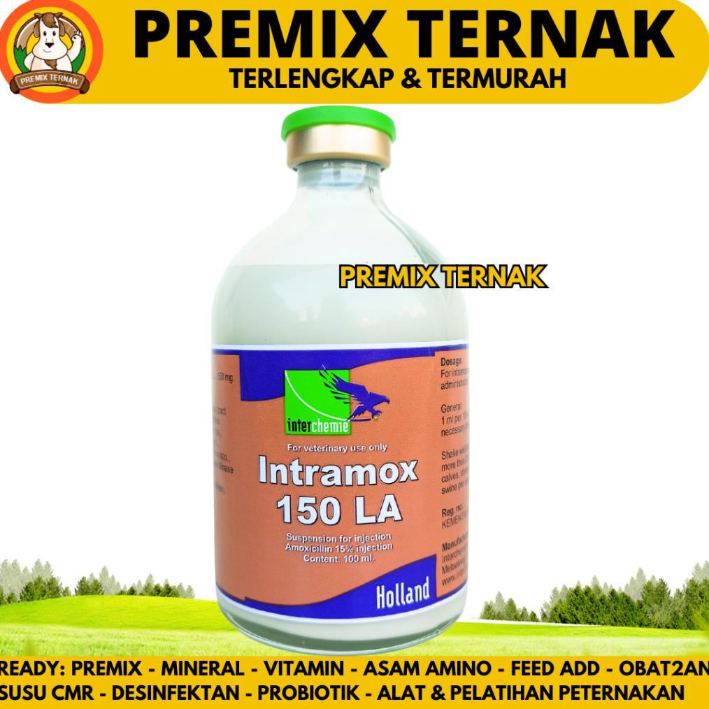 INTRAMOX 150 LA ORANGE 100ML - Obat Antibiotik Spektrum Luas Long Acting Hewan Sapi Babi