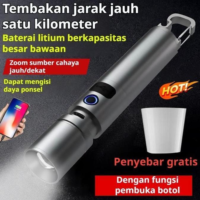 LOLY Senter Laser Zoom Multifungsi Yang Dapat Ditarik  Laser Outdoor LED Lampu
