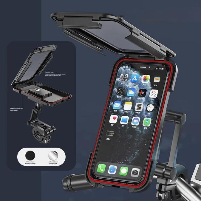 LOLY [COD] Tas Ponsel Tahan Air Anti Jatuh 360 Derajat Rotasi Cocok untuk Motor Renang Arung Jeram P