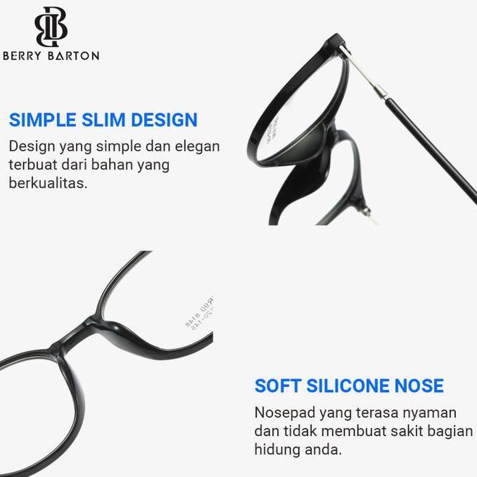 Wwpx- Kacamata Pelajar Oval Untuk Pria Dan Wanita Wajah Kecil Yang Cantik Frame Oval I Plastik Tr90 