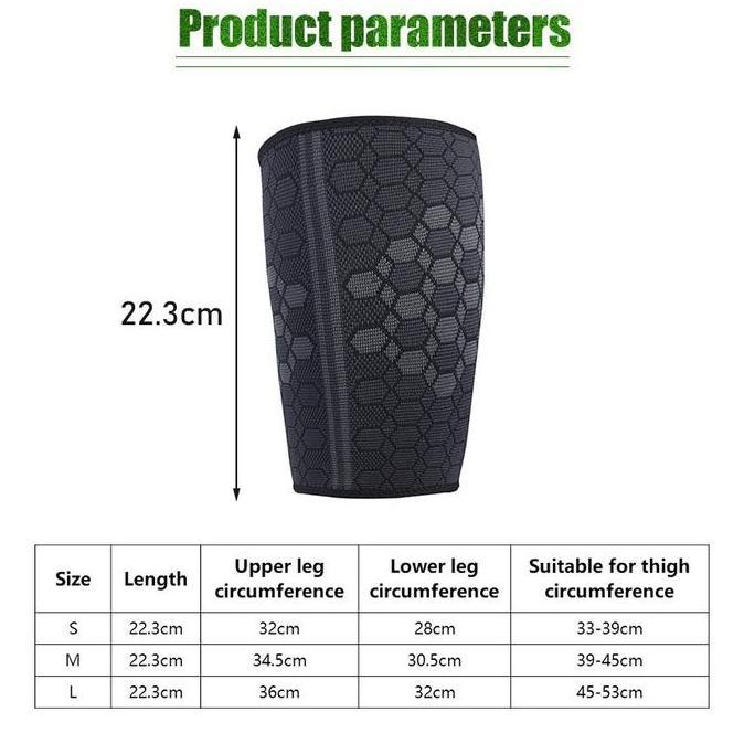 CIZARY Pelindung Paha / Deker Paha Pencegah Cedera Otot - Deker Thigh Support Elastis Bahan Nilon un