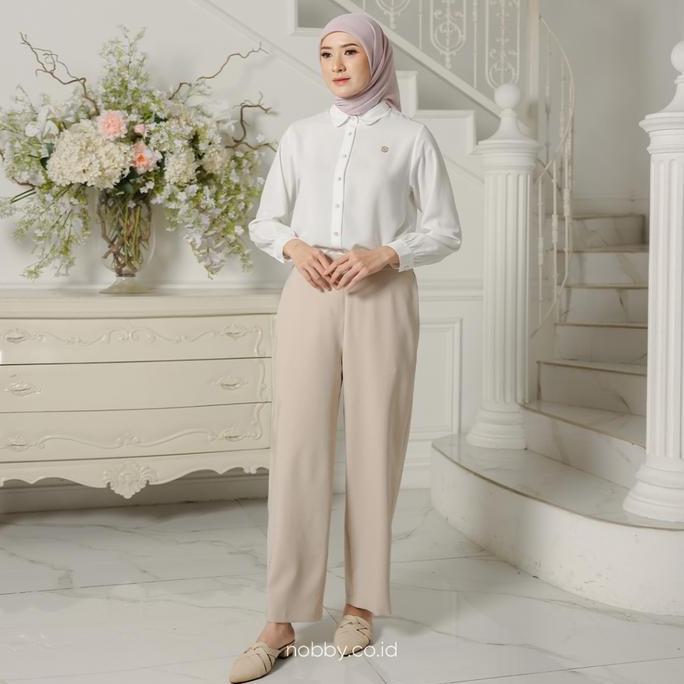 Nobby Sakura Kulot Celana Casual Panjang Kulot Wanita Bahan Crystaline