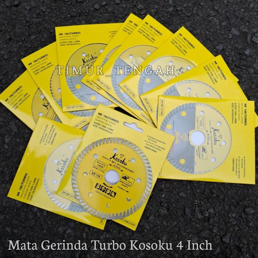 Mata Pisau Potong Keramik Granit 4" Diamond Wheel Super Tipis NR 108 Turbo/ Mata Gerinda Potong