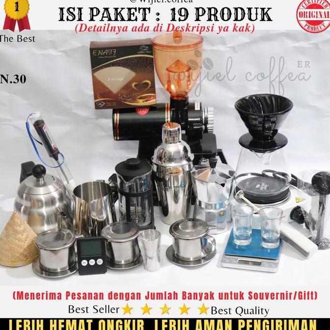 PAKET USAHA KOPI - PAKET ALAT KOPI LENGKAP MURAH - PAKET ALAT KOPI WIJIEL COFFEA - V60 - SERVER KOPI