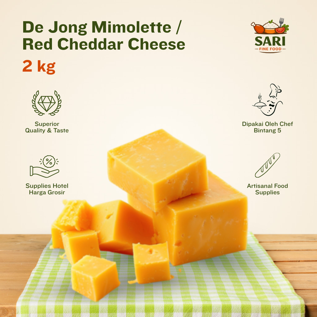 De Jong Mimolette / Red Cheddar Cheese Berat 2kg