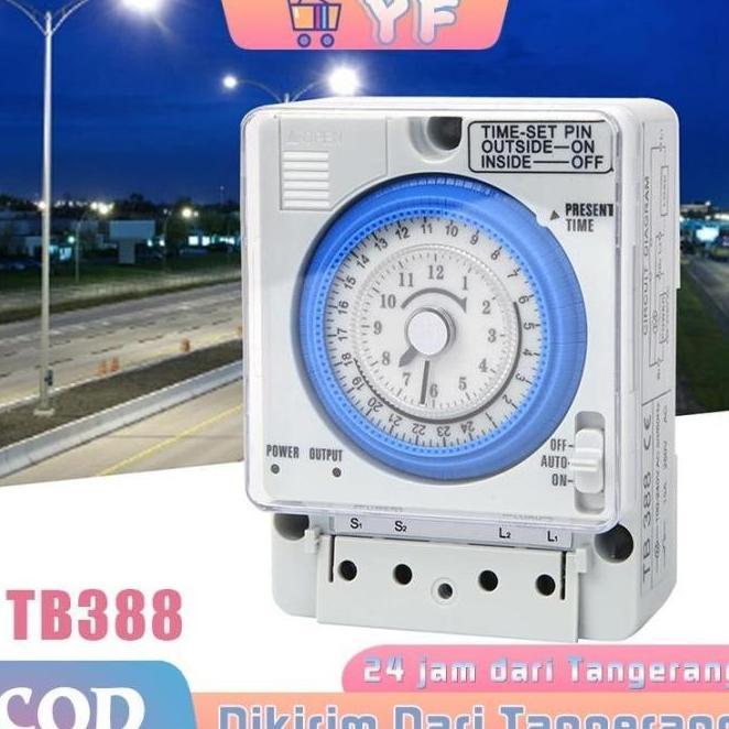 Timer Panasonic Timer Analog 24 Jam Otomatis Tb388 Timer Analog Switch Panel Penghemat Listrik (Colt
