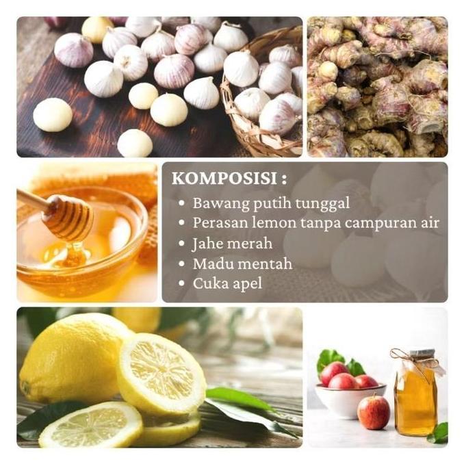 GARLIC JUS BAWANG PUTIH TUNGGAL Madu Jahe Cuka Apel SS
