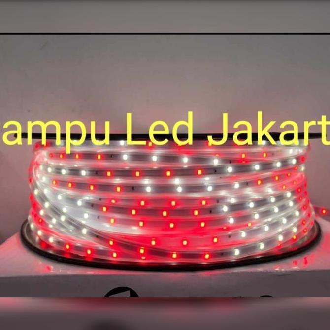 lampu led selang outdoor 100m merah putih. lampu selang merah putih kemerdekaan. lampu led selang 17