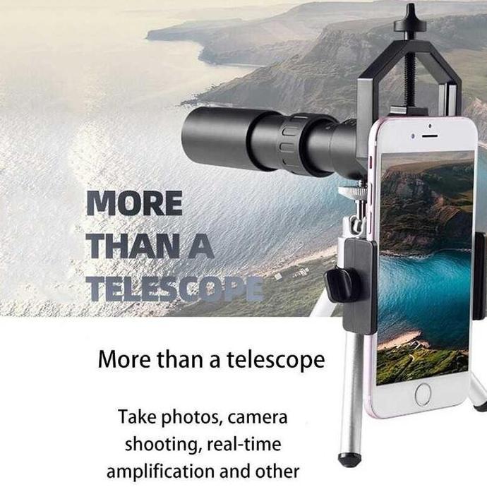 NIKULA MONOCULAR TELESCOPE TEROPONG TELESKOP HANDPHONE 10-300X40 ZOOM