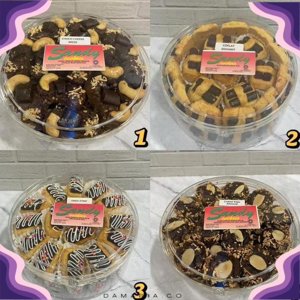 Sandy Cookies Special / Spesial (Merah) Toples Tin Sedang (Exp Panjang) Nastar / Kastengel / Sagu Ke