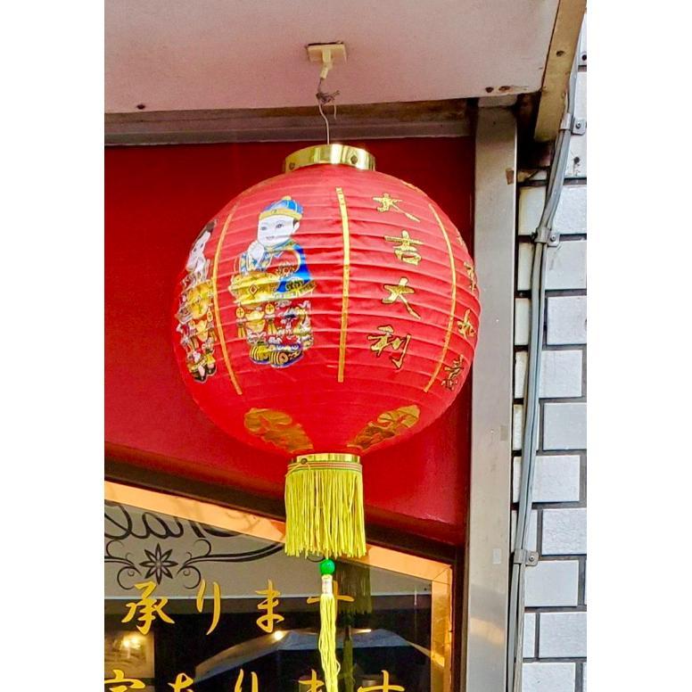 Lampion Imlek 35Cm 14 Inch Motif Anak Kongsi Kain China Dekorasi Tahun Baru Cina Lantern Lampion Mer