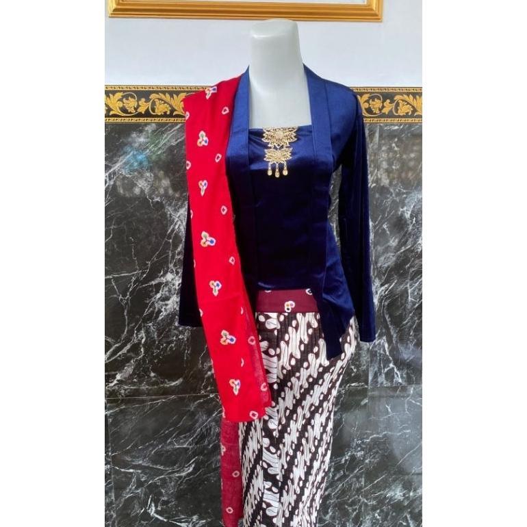 NEW [ 1SET ] KEBAYA BELUDRU KUTUBARU DEWASA (KEBAYA+BAWAHAN+SELENDANG)