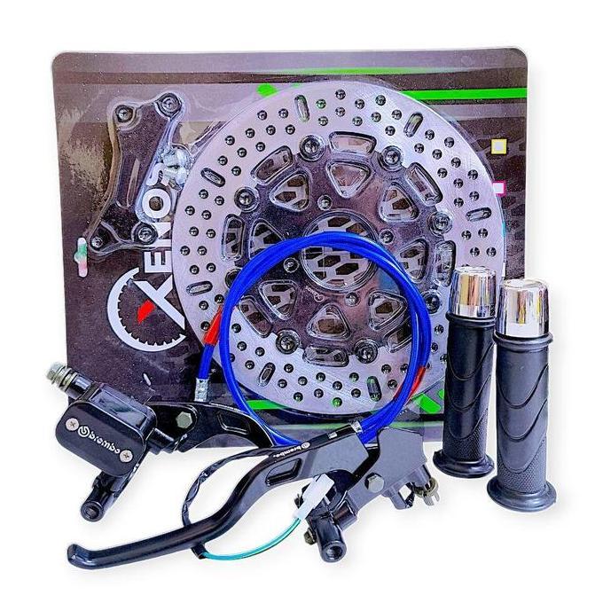 Promo Paket Hemat 5in1 Piringan Cakram 260 mm Master Rem Brembo Selang Rem Racing 95cm Handgrip Hond