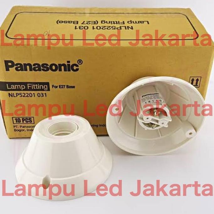 Fitting lampu nempel panasonic kotak/bulat. NLP52201 / NLP52202 terlaris