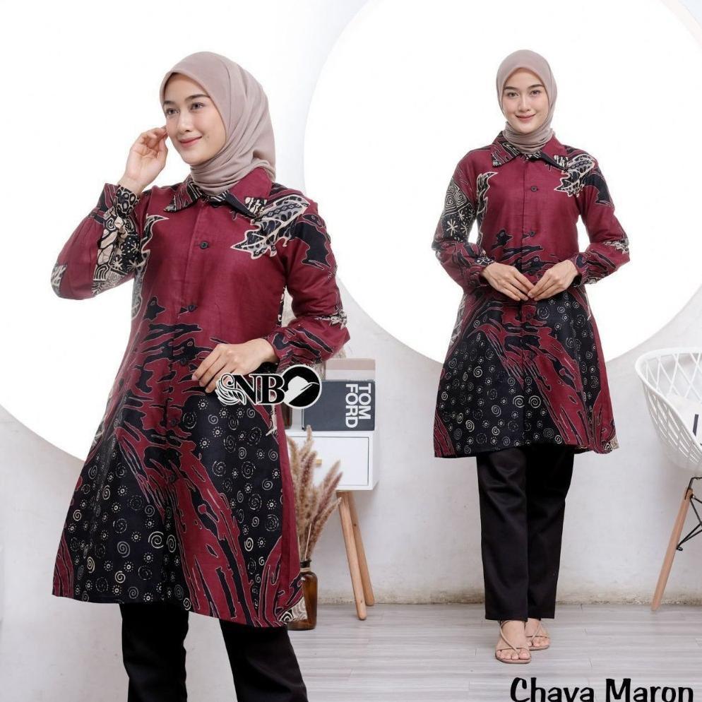 Terlaris Atasan Wanita Muslim Tunik Batik Tunik Modern Baju Batik Atasan Wanita
