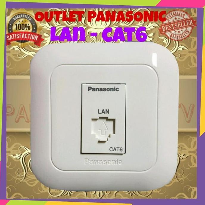TERLARIS - OUTLET DATA CAT6 PANASONIC +FRAME STOPKONTAK RJ45 CAT6