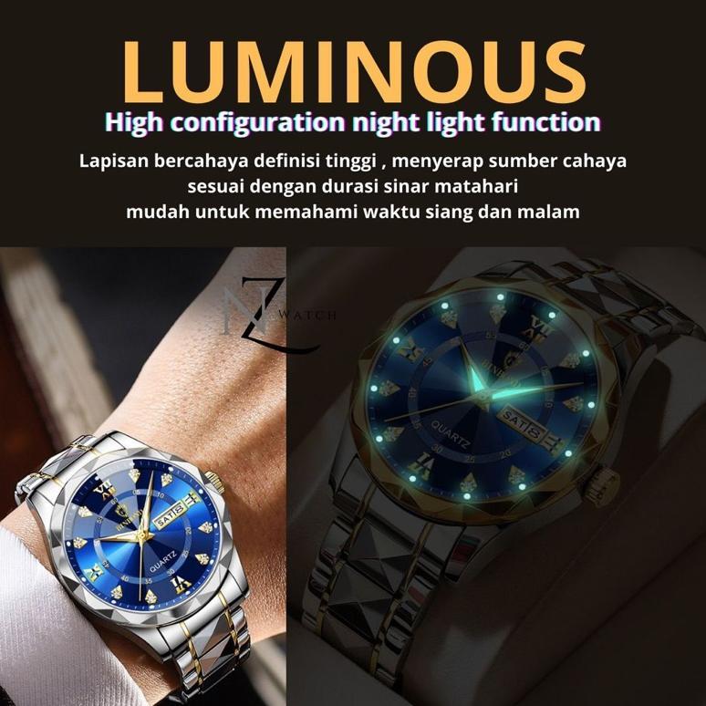 Wlisth Jam Tangan Pria W11 Full Stainless Steel Tahan Air dan Anti Karat Jam tangan Keren