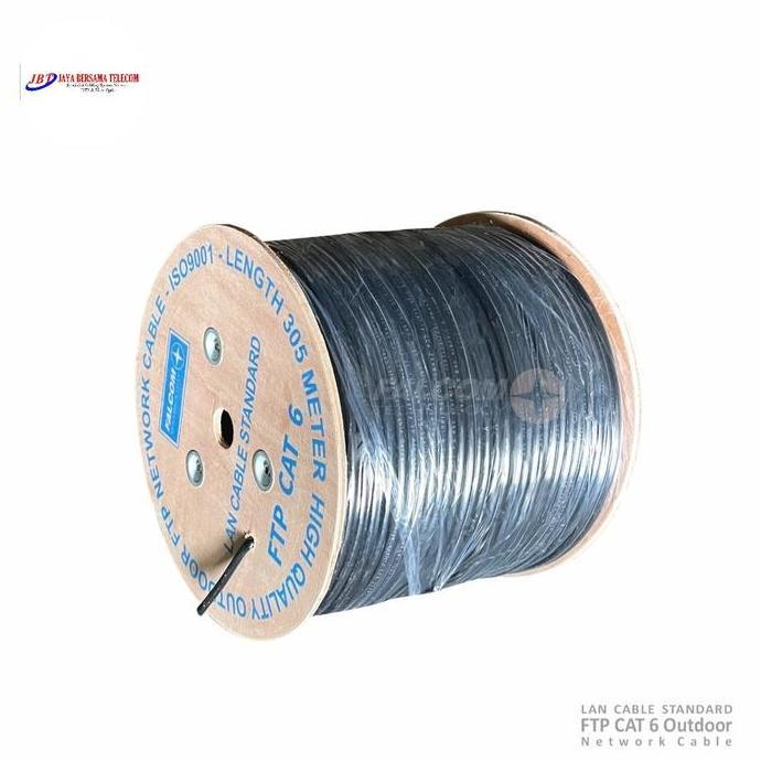 TERLARIS - KABEL FTP CAT.6 OUTDOOR DOUBLE JACKET FALCOM 4PAIR 23AWG 305METER / KABEL FTP CAT.6 OUTDO