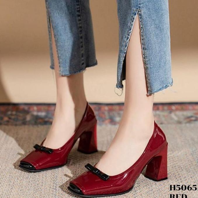 DV23 - Sepatu Heels Kantoran Pita Fashion Korea H5065