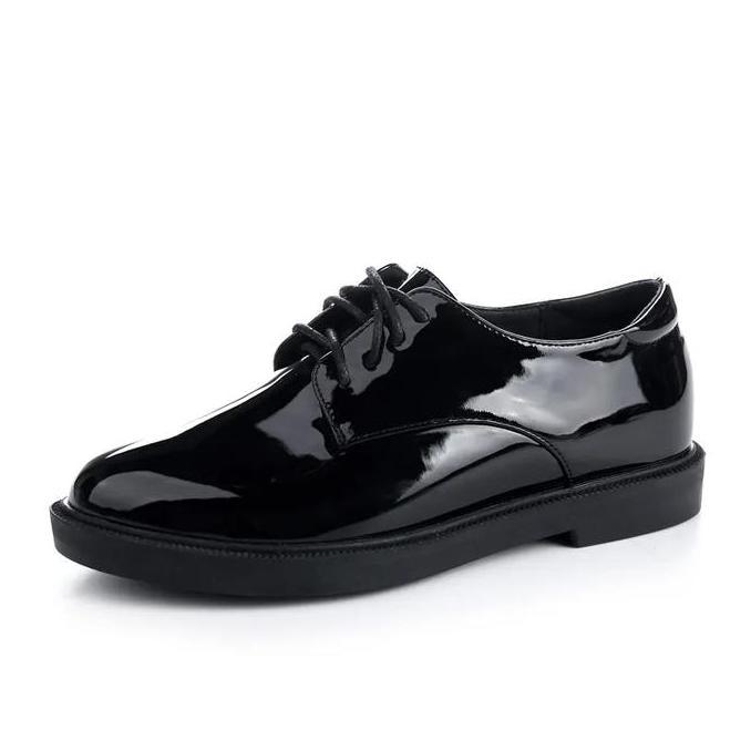 DS246 - sepatu kasual wanita korea kekinian boots sneakers glosy mary jane oxford