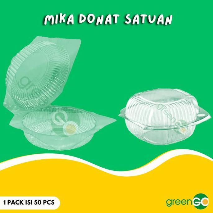 Mika Donat Satuan Isi 50Pcs Mika Donat Besar Mika Bening Kue Donat Mika Donat Is 1 Biji