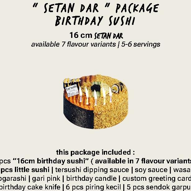 Sushi Ulang Tahun | Sushi Cake | Sushi Birtdhay Cake Size 16 Cm
