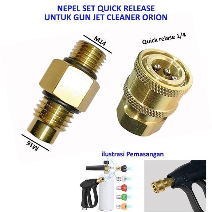 KEPALA NEPEL NIPLE SAMBUNGAN QUICK RELEASE ADAPTOR ADAPTER KONEKTOR CONNECTOR KOPLER COUPLER NEPEL Q