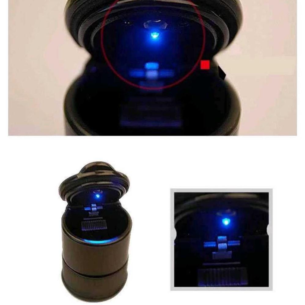 HOT Asbak Rokok Tempat Abu Rokok Asbak LED Asbak Mobil Asbak Hitam Elegan