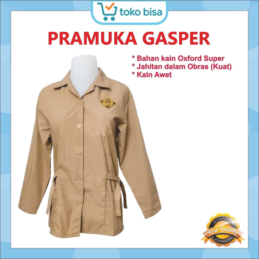 BAJU GURU PRAMUKA | BAJU PRAMUKA GURU PEMBINA WANITA WARNA COKSU BAHAN OXFORD