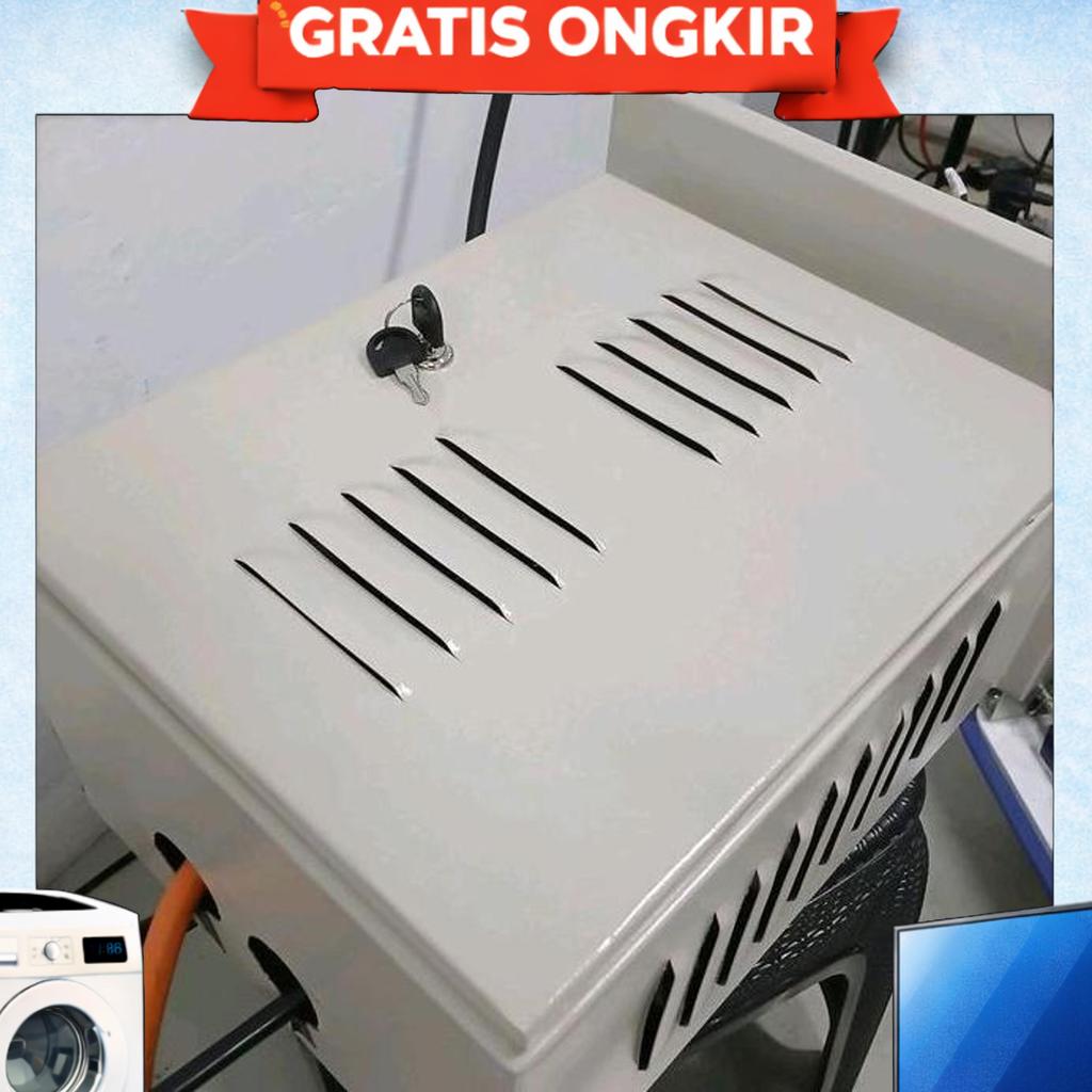 Box Panel Listrik Outdoor Topi 30X40X20 + Ventilasi Cat Bakar