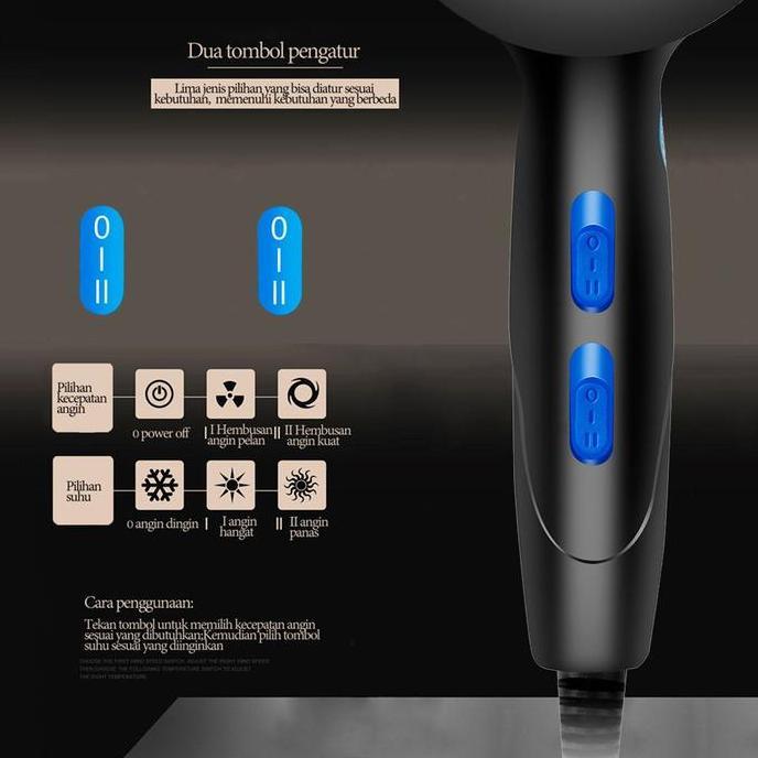INONE Hairdryer Ionic 800W Pengering Rambut Air Blower Cepat Kering Mesin Catokan