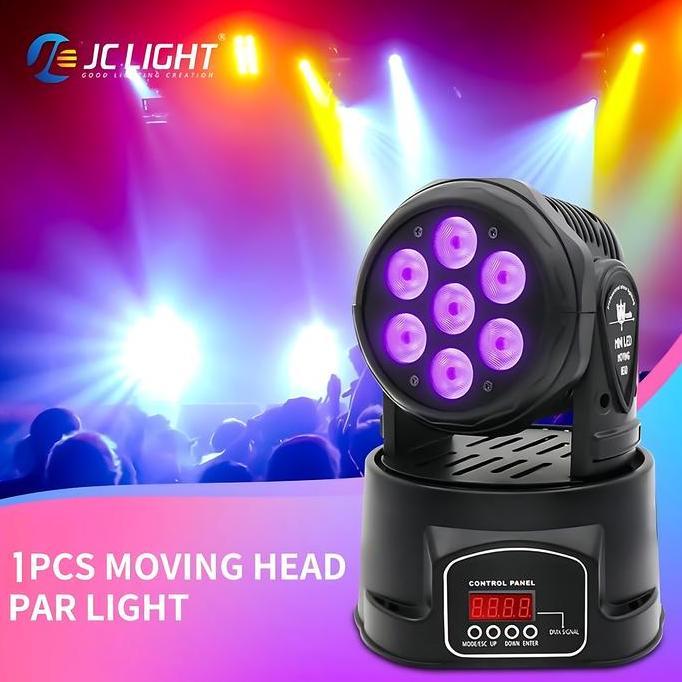 Lampu Laser Sorot Lighting Panggung Mini LED Disco RGB Putar original