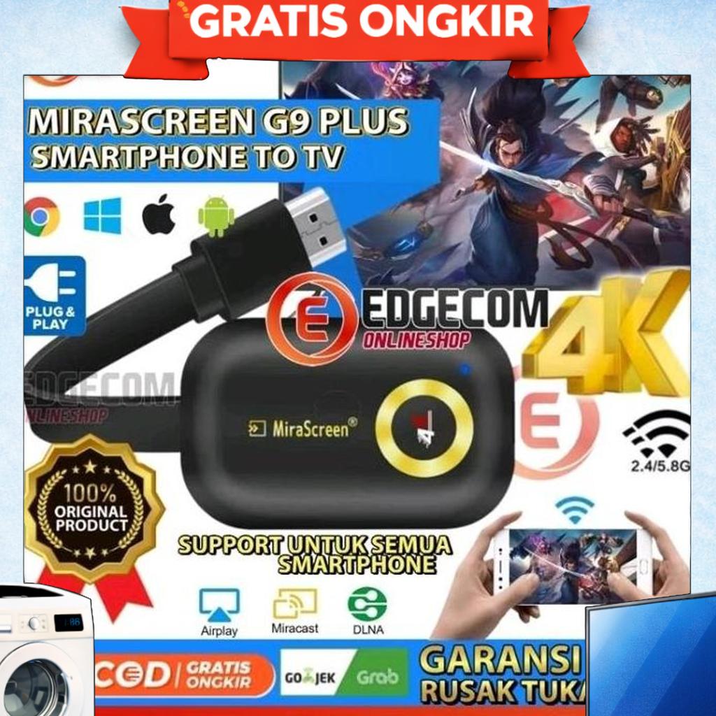 Mirascreen G9 Plus 5G+2,4G 4K Hdmi Wireless Display Dongle Mirroring Smartphone To Tv