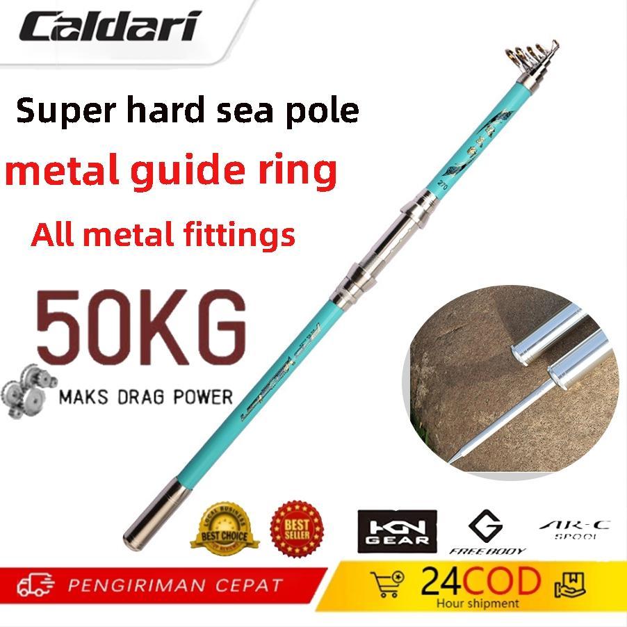 Joran Pancing Carbon Fiber Sea Fishing Rod 2.1M-4.5M/7 Tongkat Stik Pancing 4.5Meter Stick Pancingan