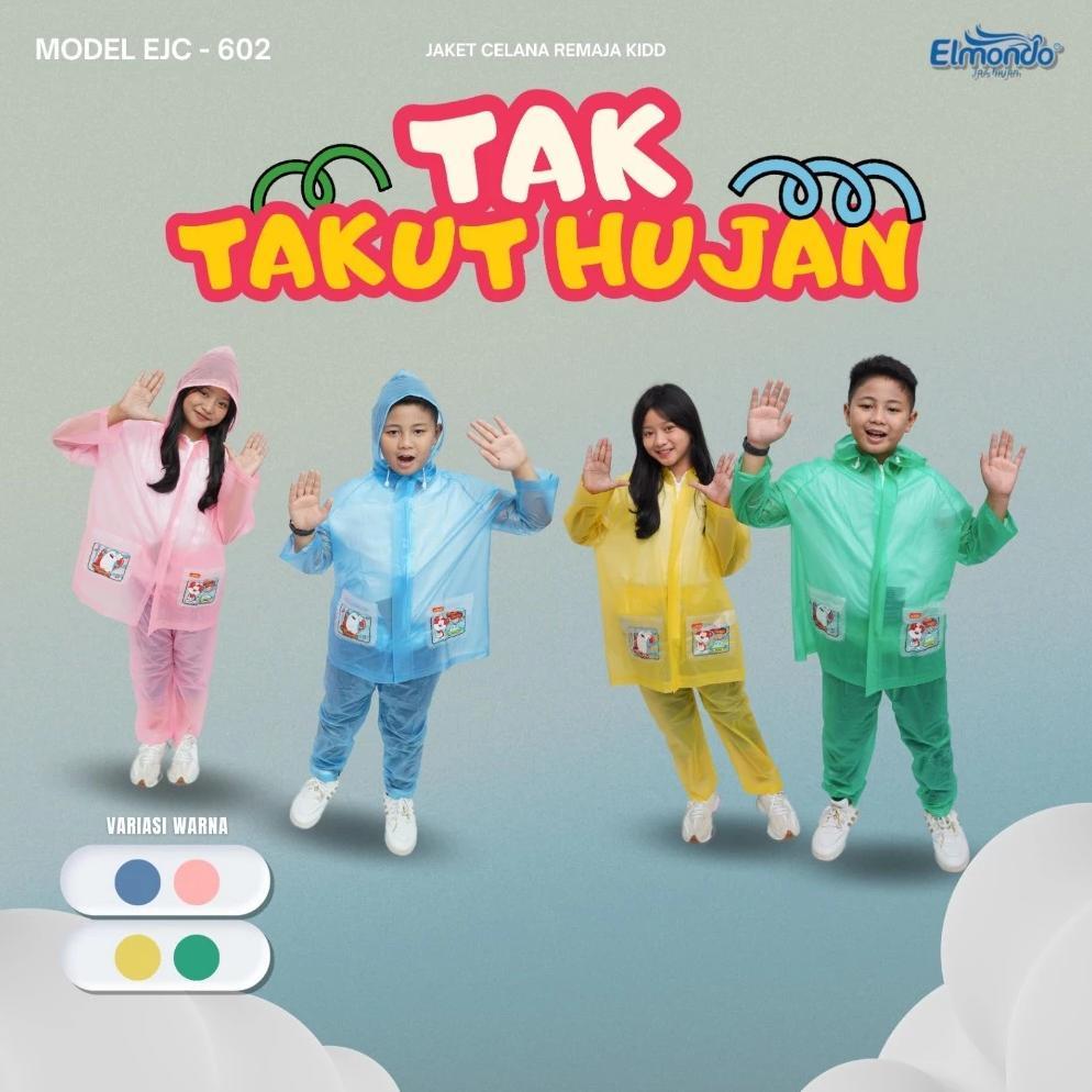 Jas Hujan Setelan Anak Remaja / Jas Hujan Elmondo Remaja Kid JC602