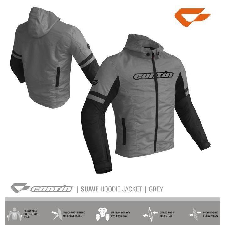 Jaket Contin Suave Grey | Jaket Touring Contin