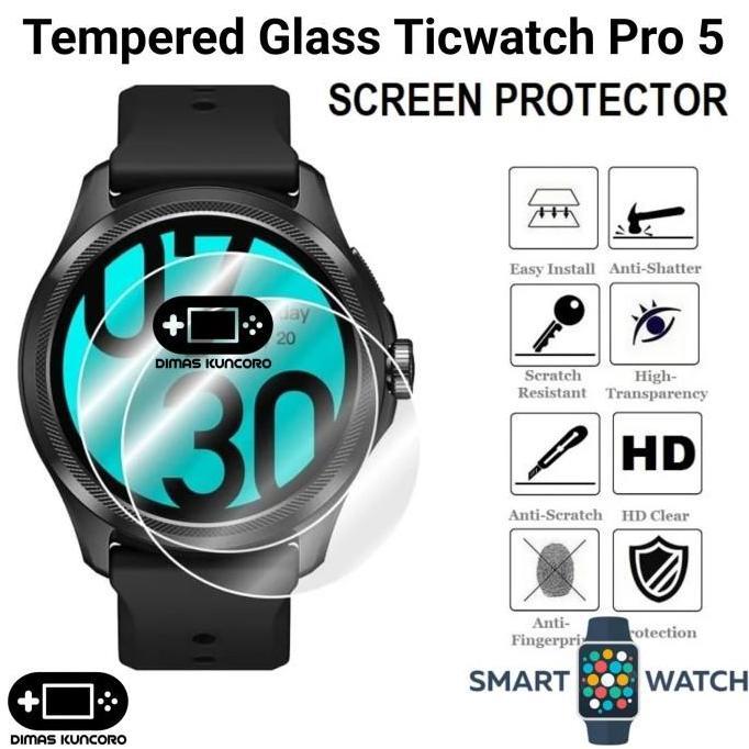TEMPERED GLASS TICWATCH PRO 5 ANTORES PELINDUNG LAYAR TICWATCH PRO 5