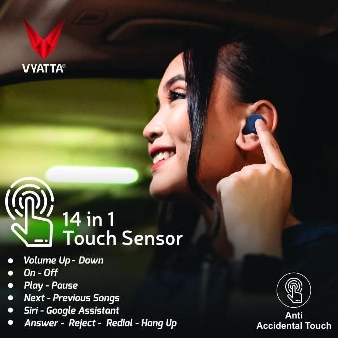 VYATTA Airboom Pro TWS Bluetooth Headset / Earphone , Long Battery