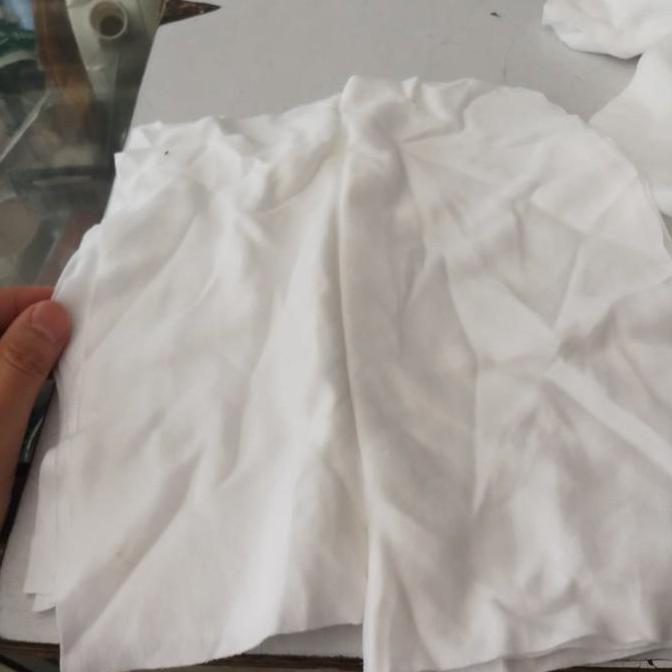 Kain Majun Putih. kain lap. kain kaos. kain halus